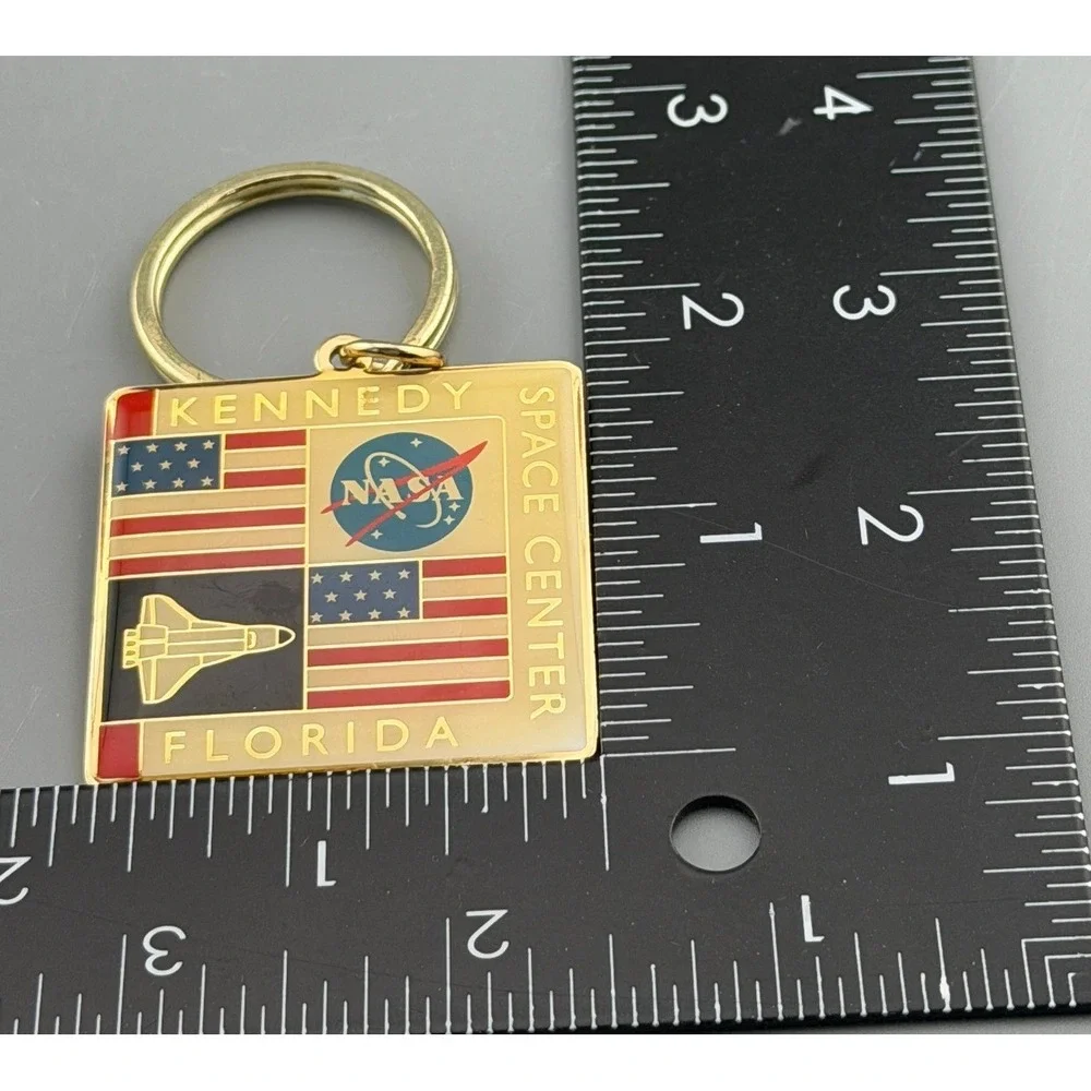 Vintage Kennedy Space Center Keychain NASA Shuttle Florida Souvenir KSC 1.5